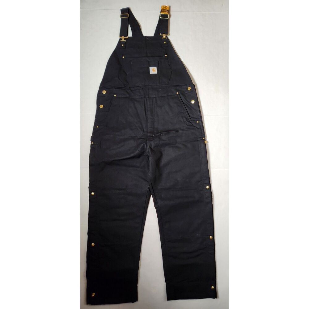 Carhartt Firm Duck Insulated Bib Overalls Men’s Large Regular Black